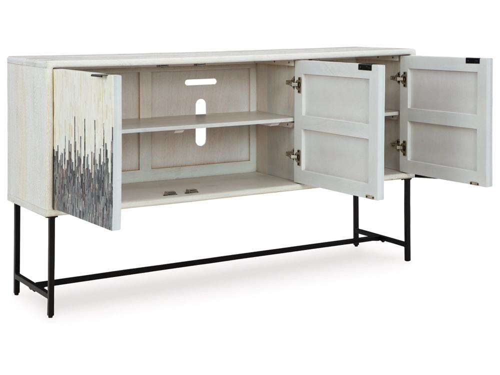 Signature Design by Ashley - Freyton Accent Cabinet in White/Gray - A4000582 veiw 3