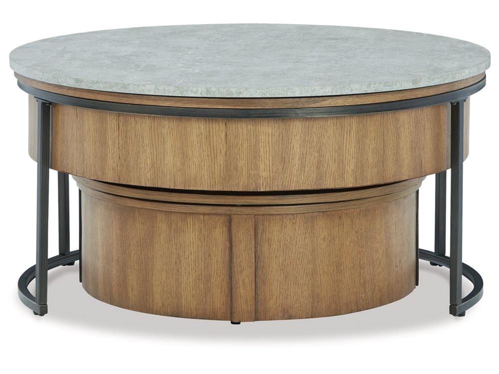 Signature Design by Ashley - Fridley Nesting Cocktail Tables (Set of 2) in Brown/Black - T964-8 veiw 1