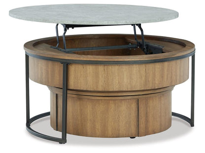 Signature Design by Ashley - Fridley Nesting Cocktail Tables (Set of 2) in Brown/Black - T964-8 veiw 3