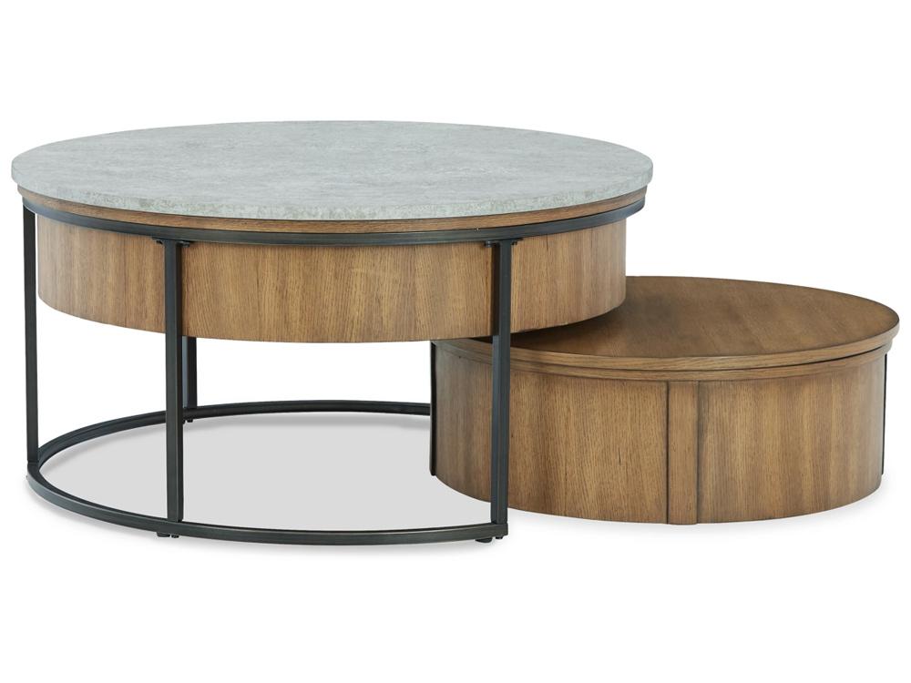 Signature Design by Ashley - Fridley Nesting Cocktail Tables (Set of 2) in Brown/Black - T964-8 veiw 4