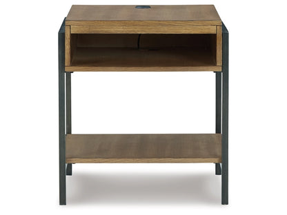 Signature Design by Ashley - Fridley Rectangular End Table in Brown/Black - T964-3 veiw 1