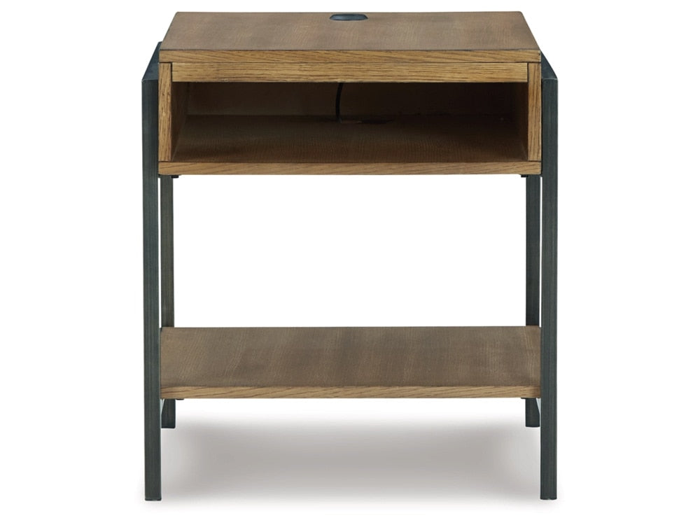 Signature Design by Ashley - Fridley Rectangular End Table in Brown/Black - T964-3 veiw 3