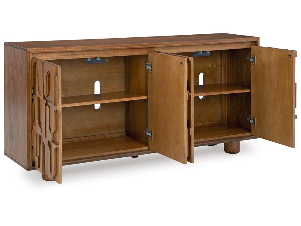 Signature Design by Ashley - Gadburg Accent Cabinet in Medium Brown - A4000583 veiw 3