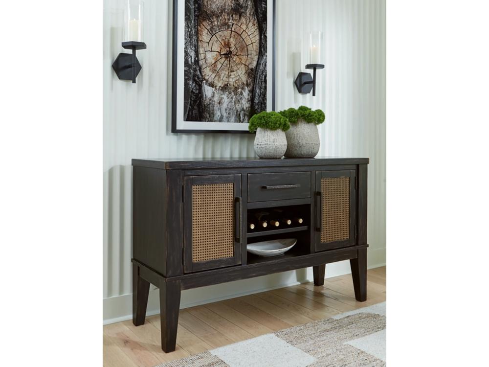 Signature Design by Ashley - Galliden Dining Room Server in Black - D841-60 veiw 2