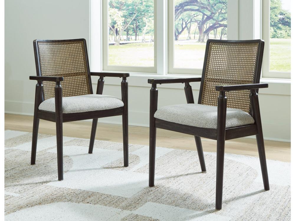 Signature Design by Ashley - Galliden Dining Uph Arm Chair (Set Of 2) in Black - D841-02A veiw 2