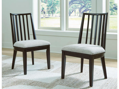 Signature Design by Ashley - Galliden Dining UPH Side Chair (Set of 2) in Black - D841-01 veiw 2