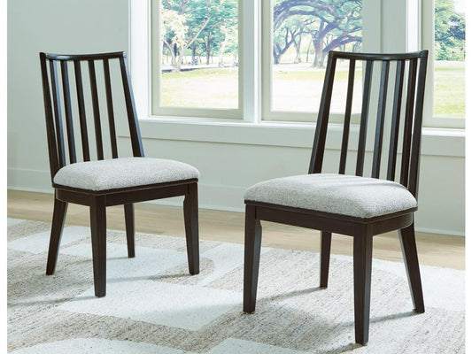 Signature Design by Ashley - Galliden Dining UPH Side Chair (Set of 2) in Black - D841-01 veiw 2