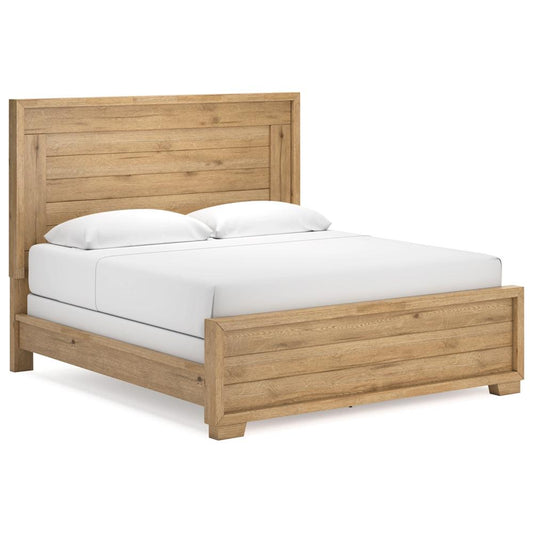 Signature Design by Ashley - Galliden King Panel Bed in Light Brown veiw 1