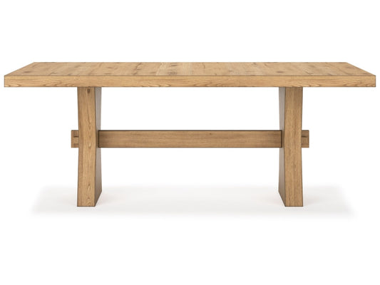Signature Design by Ashley - Galliden Rectangular Dining Room Table in Light Brown - D841-45 veiw 1