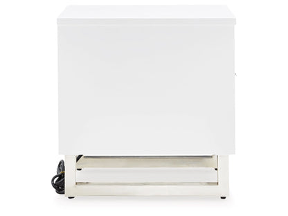 Signature Design by Ashley - Gardoni Chair Side End Table in White/Black - T756-7 veiw 4
