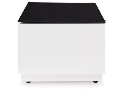 Signature Design by Ashley - Gardoni Rectangular Cocktail Table in White/Black - T756-1 veiw 4