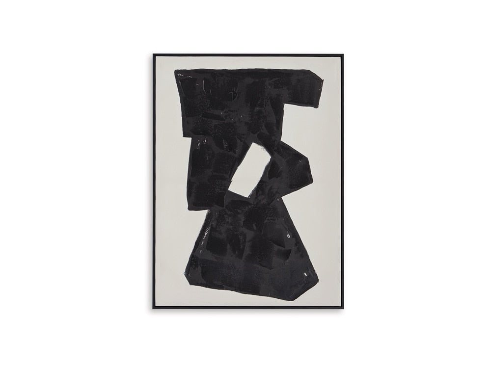 Signature Design by Ashley - Garviery Wall Art in Black/Cream - A8000385 veiw 1