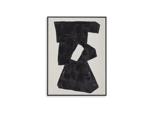 Signature Design by Ashley - Garviery Wall Art in Black/Cream - A8000385 veiw 1