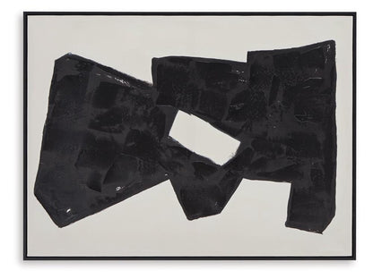 Signature Design by Ashley - Garviery Wall Art in Black/Cream - A8000385 veiw 3