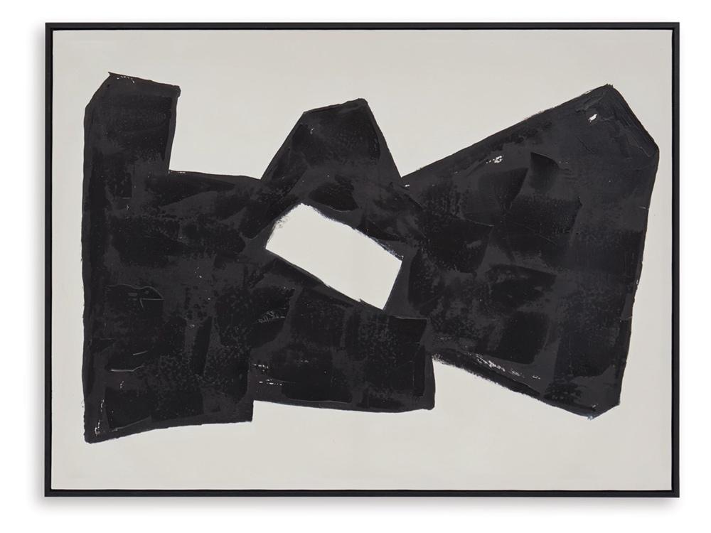 Signature Design by Ashley - Garviery Wall Art in Black/Cream - A8000385 veiw 4