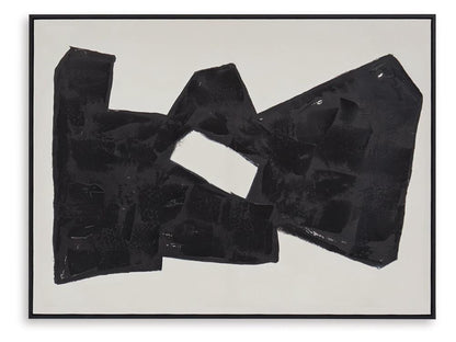 Signature Design by Ashley - Garviery Wall Art in Black/Cream - A8000385 veiw 4