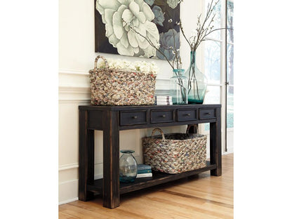 Signature Design by Ashley - Gavelston Sofa Table in Black - T732-4 veiw 3