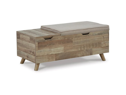 Signature Design by Ashley - Gerdanet Storage Bench in Beige/Brown - A3000318 veiw 1