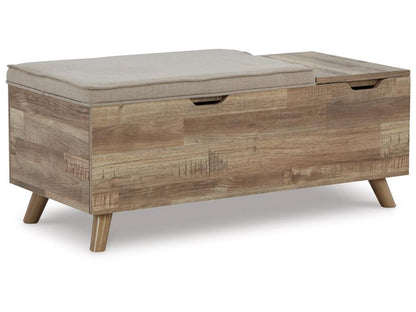 Signature Design by Ashley - Gerdanet Storage Bench in Beige/Brown - A3000318 veiw 4