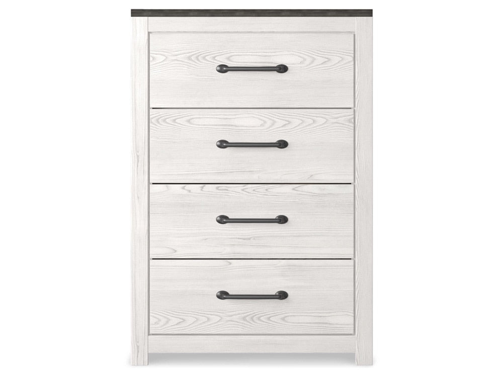 Signature Design by Ashley - Gerridan Four Drawer Chest in White/Gray - B1190-44 veiw 1