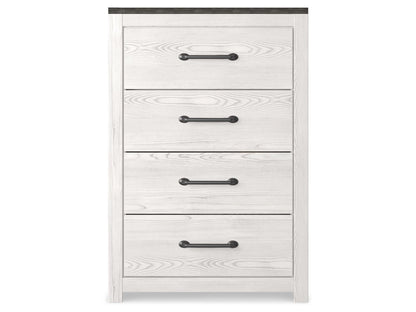 Signature Design by Ashley - Gerridan Four Drawer Chest in White/Gray - B1190-44 veiw 1
