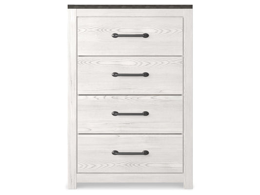 Signature Design by Ashley - Gerridan Four Drawer Chest in White/Gray - B1190-44 veiw 1