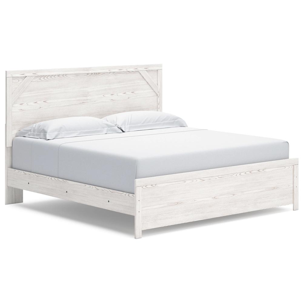 Signature Design by Ashley - Gerridan King Panel Bed in White/Gray veiw 1