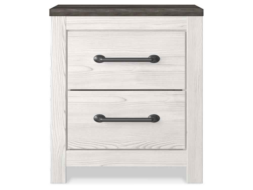 Signature Design by Ashley - Gerridan Two Drawer Night Stand in White/Gray - B1190-92 veiw 1