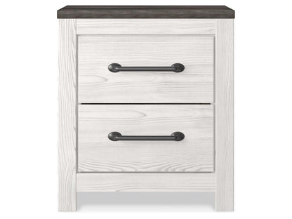 Signature Design by Ashley - Gerridan Two Drawer Night Stand in White/Gray - B1190-92 veiw 1