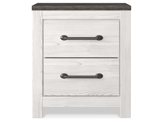 Signature Design by Ashley - Gerridan Two Drawer Night Stand in White/Gray - B1190-92 veiw 1