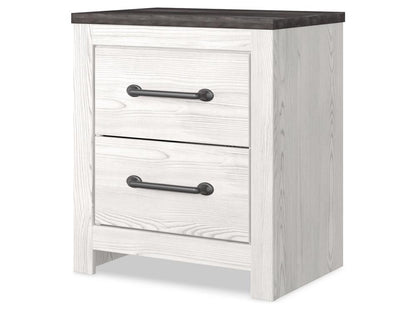Signature Design by Ashley - Gerridan Two Drawer Night Stand in White/Gray - B1190-92 veiw 2