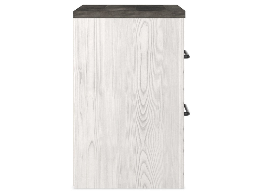 Signature Design by Ashley - Gerridan Two Drawer Night Stand in White/Gray - B1190-92 veiw 4