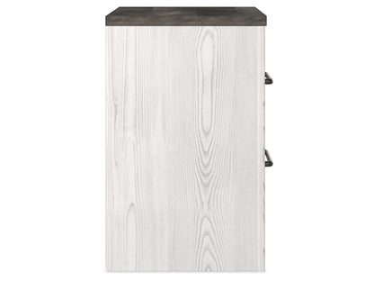 Signature Design by Ashley - Gerridan Two Drawer Night Stand in White/Gray - B1190-92 veiw 4