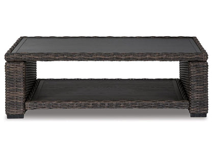 Signature Design by Ashley - Grasson Lane Rectangular Cocktail Table in Brown - P783-701 veiw 1