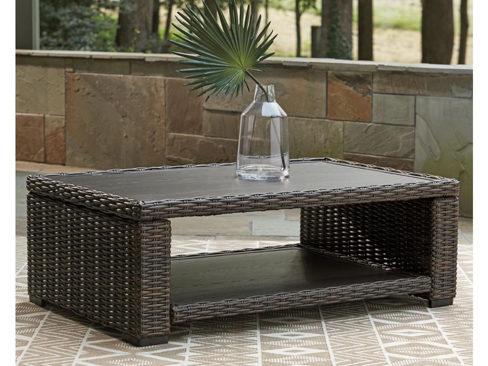 Signature Design by Ashley - Grasson Lane Rectangular Cocktail Table in Brown - P783-701 veiw 2