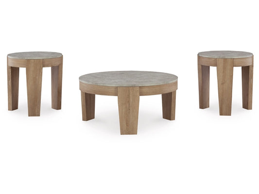 Signature Design by Ashley - Guystone Occasional Table (Set of 3) in Light Brown - T237-13 veiw 1