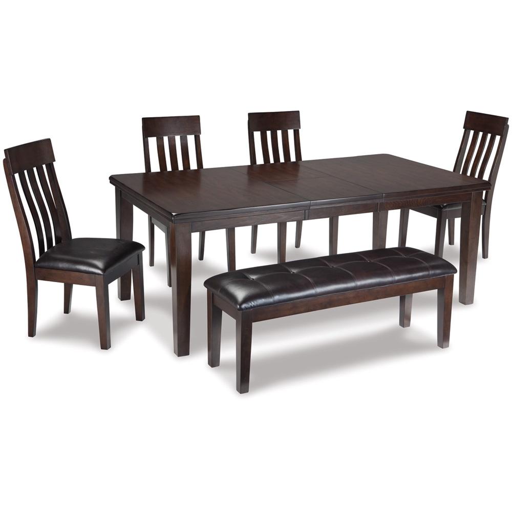 Signature Design by Ashley - Haddigan Dining Table With 4 Chairs And Bench in DarkBrown veiw 1