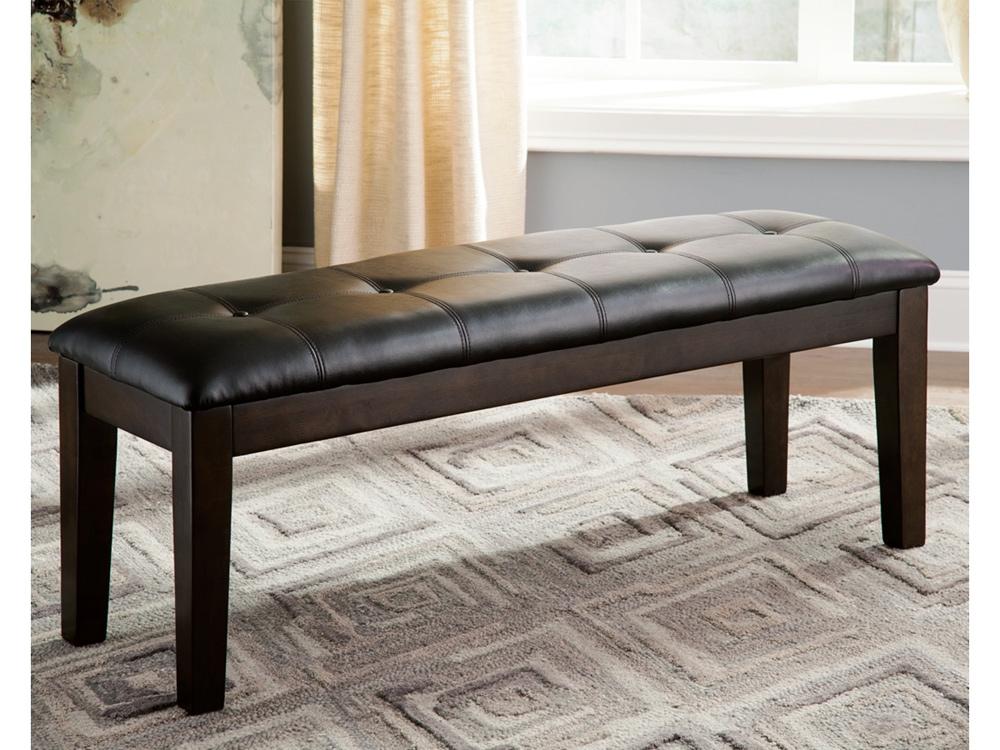 Signature Design by Ashley - Haddigan Large Uph Dining Room Bench in DarkBrown - D596-00 veiw 2