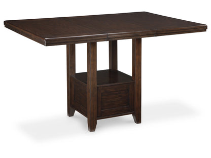 Signature Design by Ashley - Haddigan Rect Drm Counter Ext Table in DarkBrown - D596-42 veiw 1