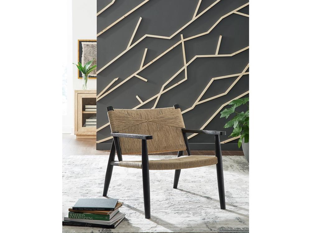 Signature Design by Ashley - Halfmore Accent Chair in Black/Natural - A3000672 veiw 2