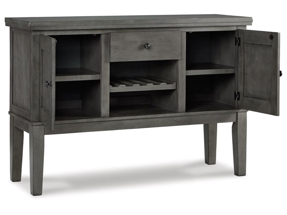 Signature Design by Ashley - Hallanden Dining Room Server in Gray - D589-60 veiw 3