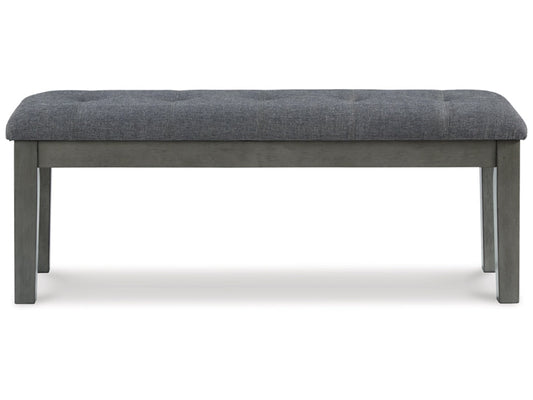 Signature Design by Ashley - Hallanden Large UPH Dining Room Bench in Gray - D589-00 veiw 1