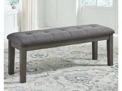 Signature Design by Ashley - Hallanden Large UPH Dining Room Bench in Gray - D589-00 veiw 2