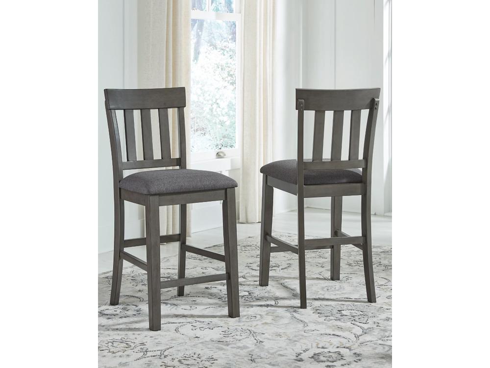 Signature Design by Ashley - Hallanden Upholstered Barstool (Set Of 2) in Gray - D589-124 veiw 2