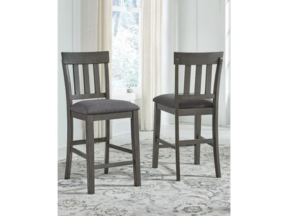 Signature Design by Ashley - Hallanden Upholstered Barstool (Set Of 2) in Gray - D589-124 veiw 2