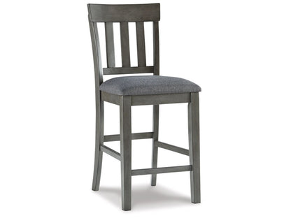Signature Design by Ashley - Hallanden Upholstered Barstool (Set Of 2) in Gray - D589-124 veiw 3