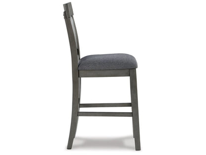 Signature Design by Ashley - Hallanden Upholstered Barstool (Set Of 2) in Gray - D589-124 veiw 4