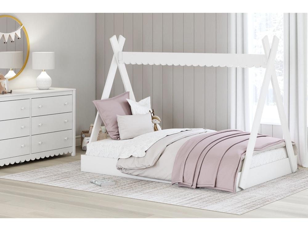 Signature Design by Ashley - Hallityn Full Tent Complete Bed In Box in White - EB1810-122 veiw 4