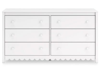 Signature Design by Ashley - Hallityn Six Drawer Dresser in White - EB1810-231 veiw 1