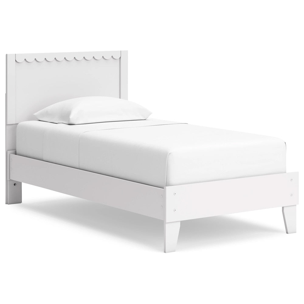 Signature Design by Ashley - Hallityn Twin Panel Platform Bed in White veiw 1